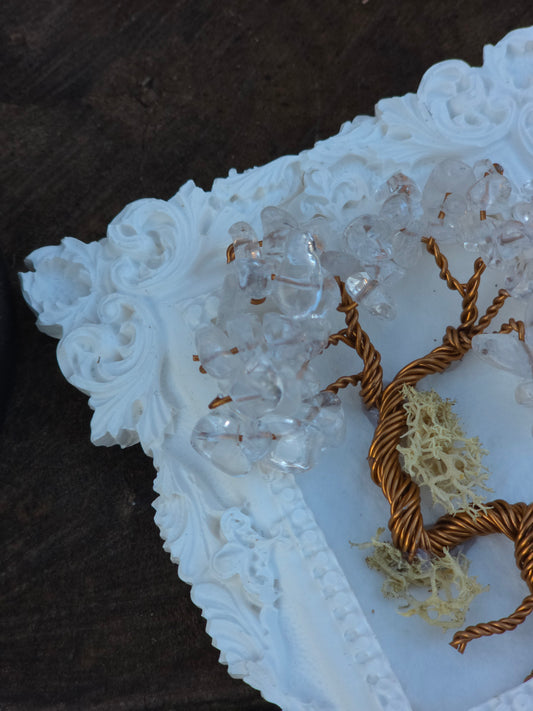 Дървото на Живота в Рамка от Естествени Камъни Уникален Подарък