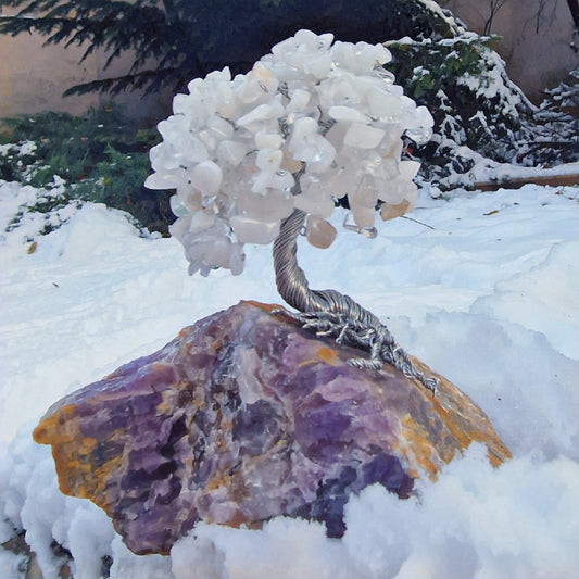 Дръвчета с естествени камъни, дърво на любовта и живота от естествени полускъпоценни камъни, Дръвчета с камъни