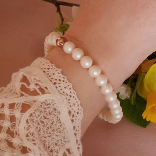 Подарък за жена гривна с перли Сваровски, луксозен подарък за жена, луксозни подаръци за жени за рожден ден