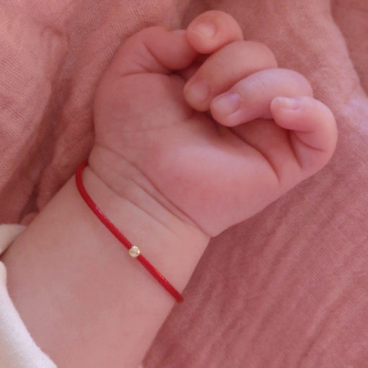 Златна гривна с червен конец, злато конец гривна бебе дете дамска гримна злато конец мъжка гривна конец злато