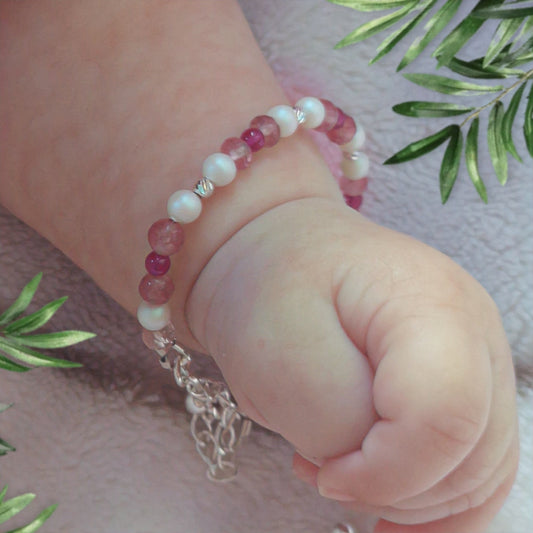 Луксозни подаръци за бебе момиче, подарък за новородено бебе, подаръци за бебе, подарък за кръщене на момиче, подарък за момиче бижута сваровски гривни, подарък за дете момиче за рожден ден, подарък за момиче на 5