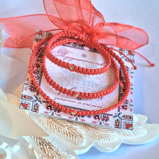 Подарък червен конец злато за майка баща бебе, гривни с червен конец и злато