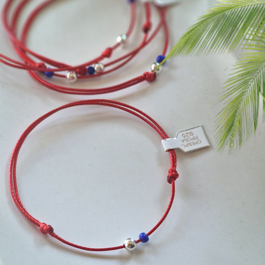 Гривни с червен конец за защита амулет за защита против уроки, червен конец сребро, червен конец синьо око, амулети с червен конец