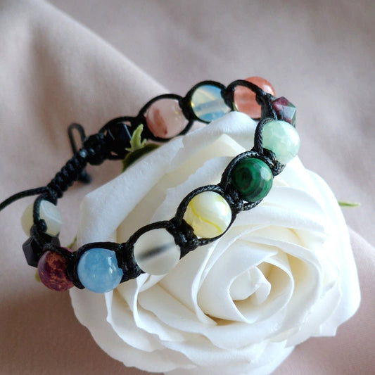 Гривни шамбала, гривни с черен конец, гривни от естествени камъни