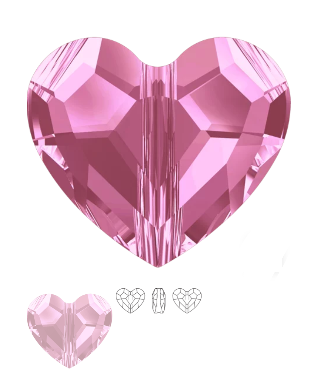 Подарък за Бебе и Мама Гривни Червен Конец с Розови Кристали Swarovski СЪРЦЕ
