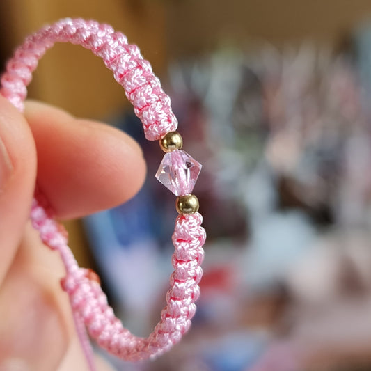 Подарък злато за бебе момиче, подарък злато за новородено, златна гривна за бебе дете момиче, луксозен подарък за бебе дете момиче, розова гривна, розови детски гривни, златни бижута за бебета и деца, детски бижута, луксозни подаръци за деца