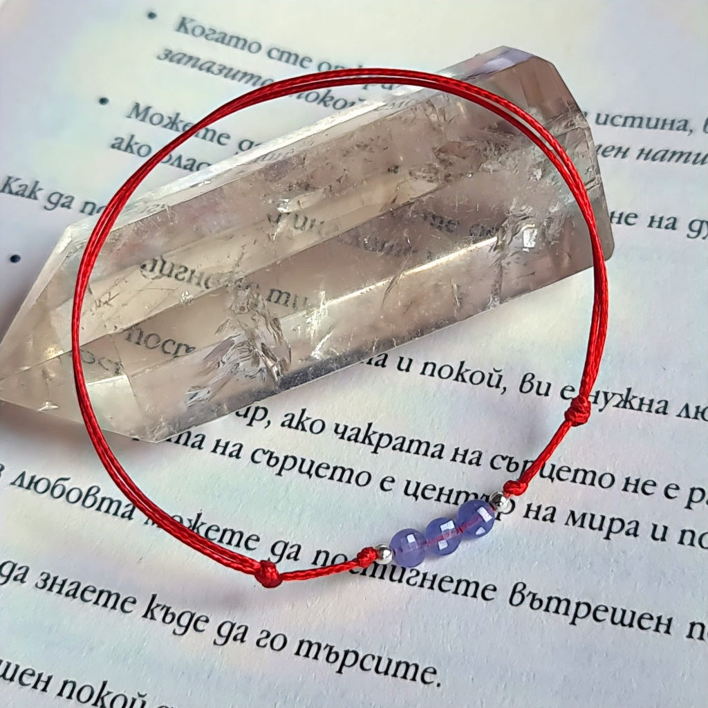 Танзанит бижута, камък танзанит цена, гривна с танзанит, талисман за подарък