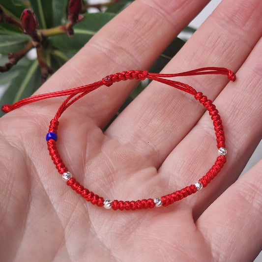 Гривна с Червен Конец и Сребро 925 Талисман за Защита и Късмет RODOPI