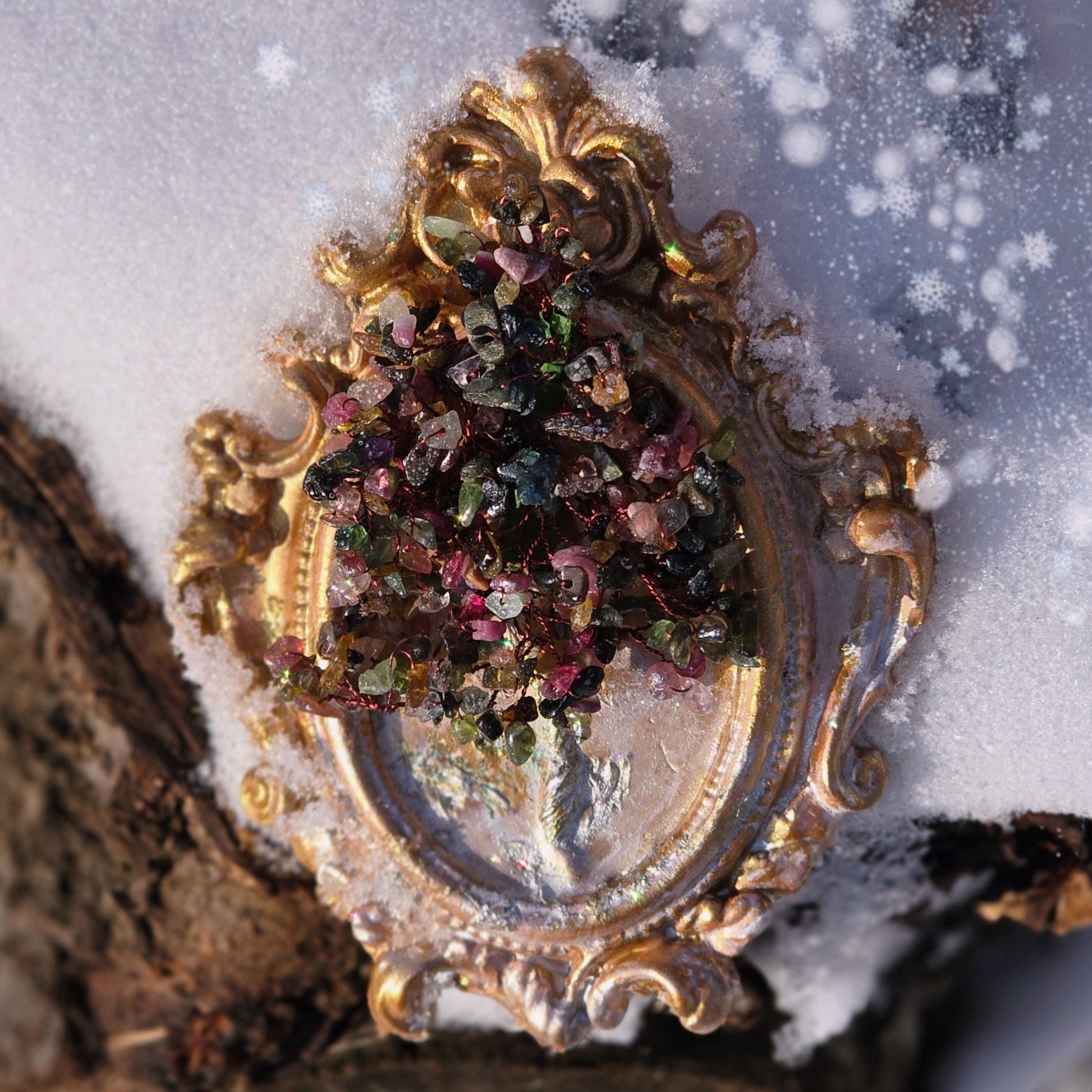 Уникално дръвче с турмалин, ръчна изработка – енергиен подарък с естествени камъни и духовна символика