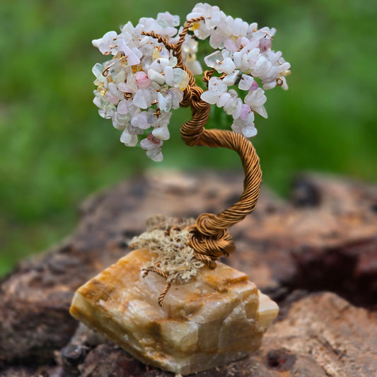 Дървото на Живота от естествени полускъпоценни камъни, дръвче с камъни, дръвчета с естествени камъни, уникални подаръци за юбилей и рожден ден, подарък за човек, който си има всичко 