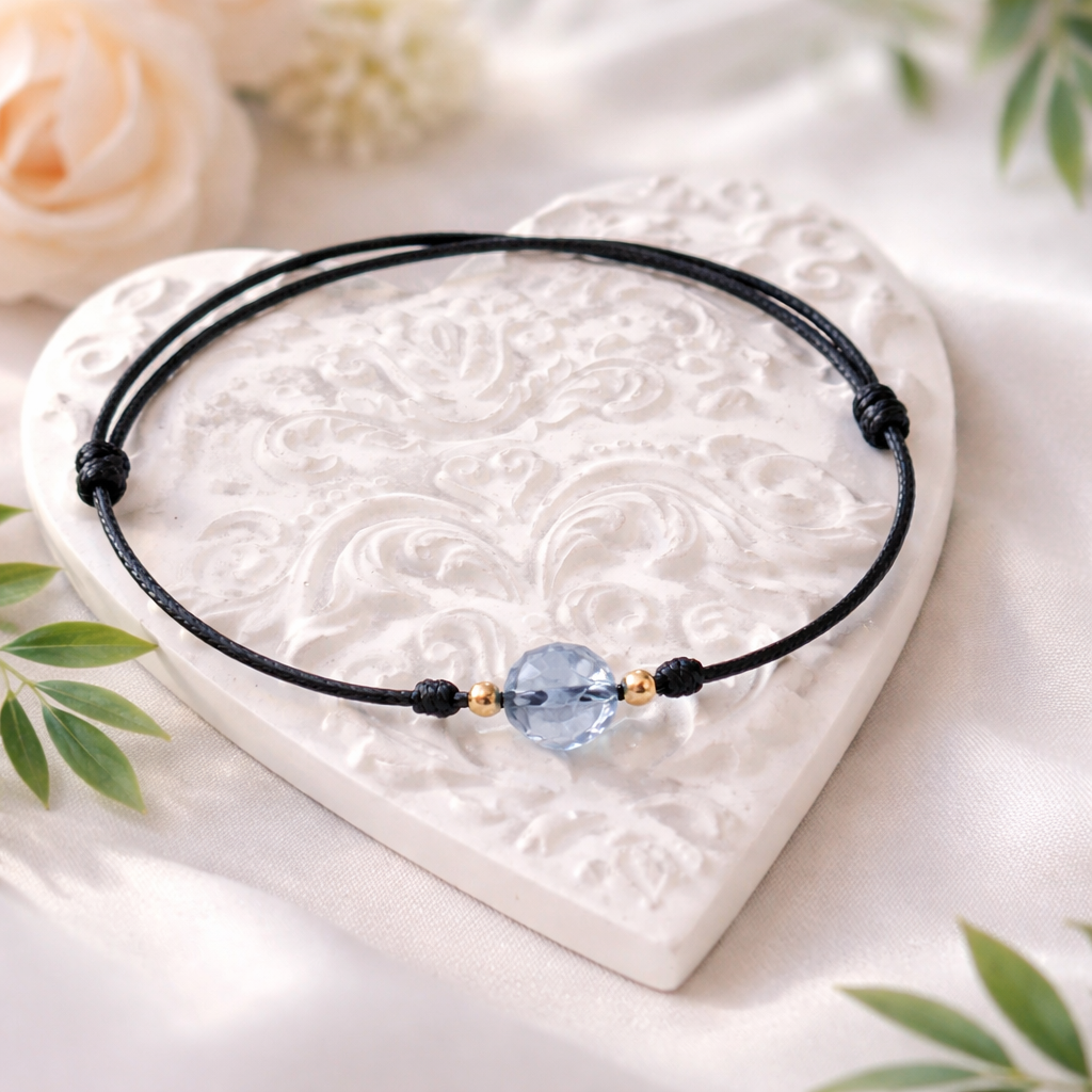 Гривни черен конец и злато, гривни син топаз, луксозен подарък бижу с черен конец, злато та конец, самски и мъжки гривни с черен конец