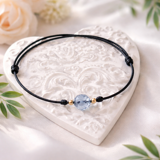 Гривни черен конец и злато, гривни син топаз, луксозен подарък бижу с черен конец, злато та конец, самски и мъжки гривни с черен конец