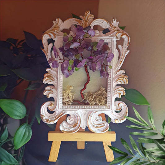 Дръвчета с камъни, дръвче с аметист, аметист символика значение, дървото на живота с аметист, дървото на дома, дървото на щастието, дървото на парите